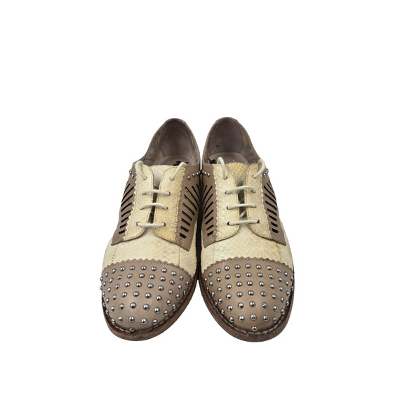 Sam Edelman Jayden oxford loafers studded lasercut faux python detail size 6.5 - Picture 2 of 10